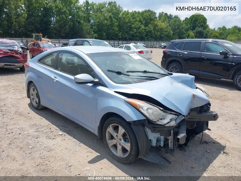 KMHDH6AE7DU020165 2013 Hyundai Elantra Gs