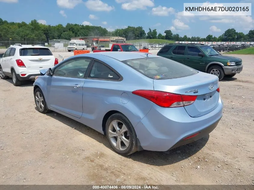 KMHDH6AE7DU020165 2013 Hyundai Elantra Gs