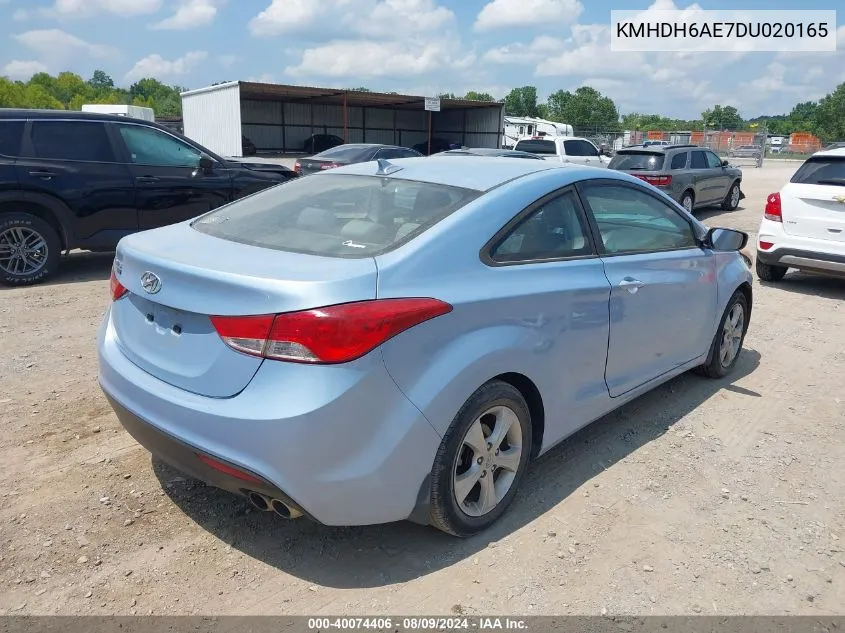 KMHDH6AE7DU020165 2013 Hyundai Elantra Gs