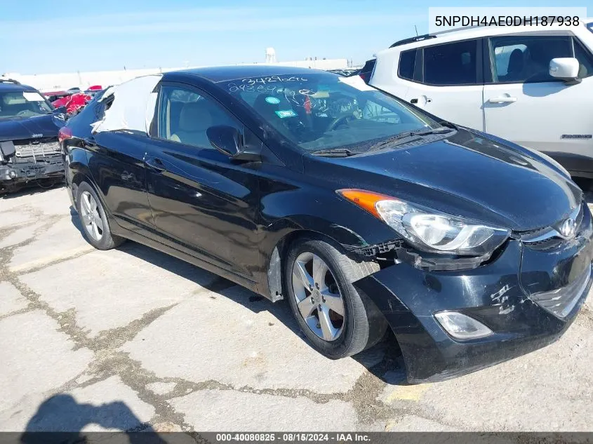 5NPDH4AE0DH187938 2013 Hyundai Elantra Gls