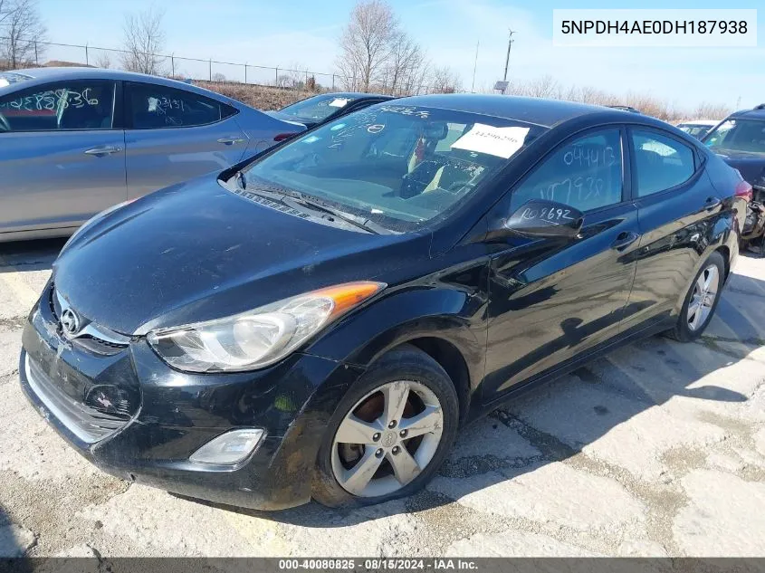 5NPDH4AE0DH187938 2013 Hyundai Elantra Gls