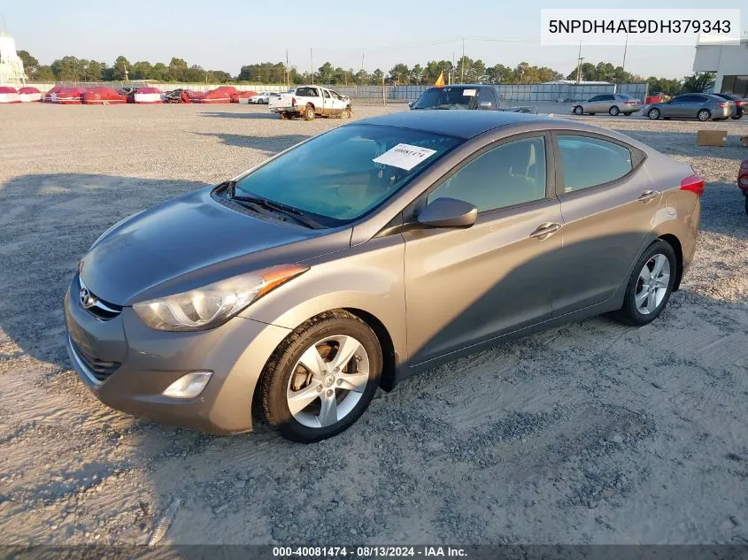 2013 Hyundai Elantra Gls VIN: 5NPDH4AE9DH379343 Lot: 40081474