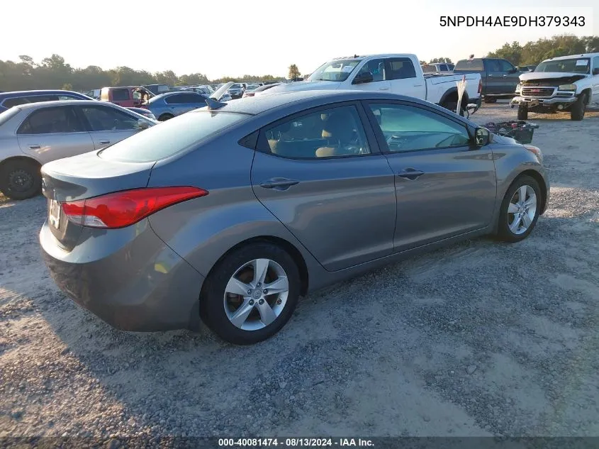 2013 Hyundai Elantra Gls VIN: 5NPDH4AE9DH379343 Lot: 40081474