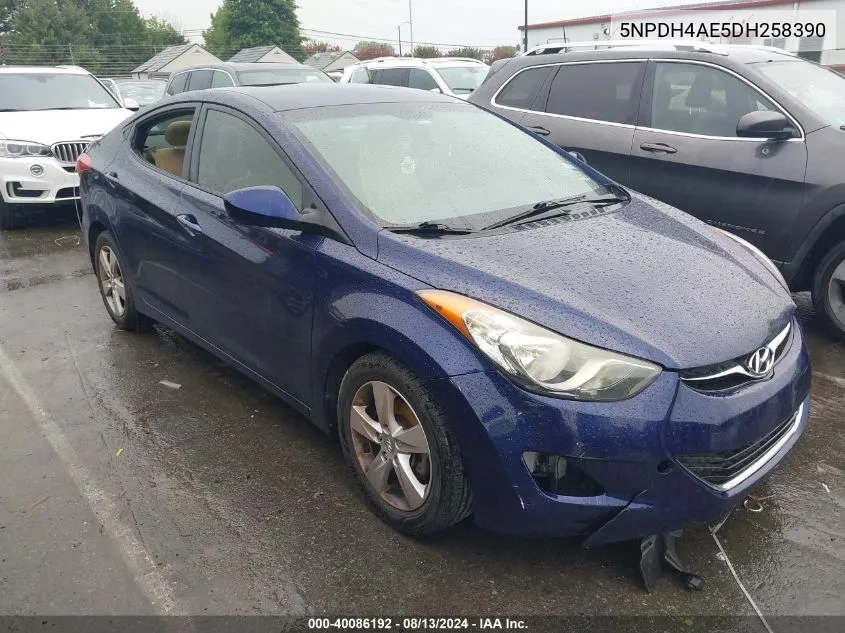 2013 Hyundai Elantra Gls VIN: 5NPDH4AE5DH258390 Lot: 40086192