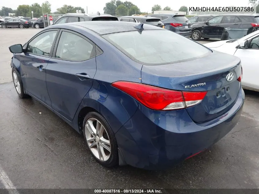 2013 Hyundai Elantra Gls VIN: KMHDH4AE6DU507586 Lot: 40087516