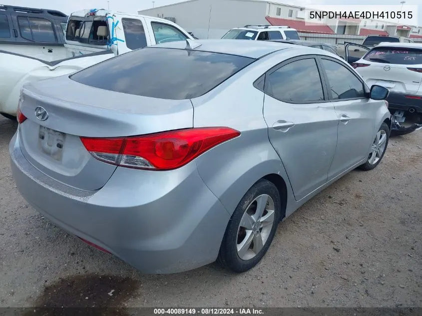 2013 Hyundai Elantra Gls VIN: 5NPDH4AE4DH410515 Lot: 40089149