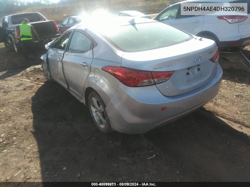 2013 Hyundai Elantra Gls VIN: 5NPDH4AE4DH320796 Lot: 40090871