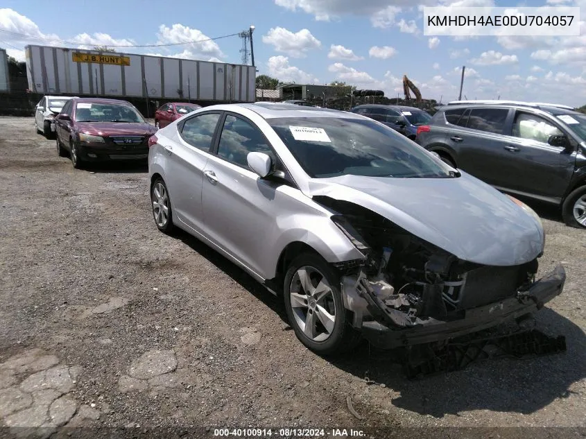 2013 Hyundai Elantra Limited VIN: KMHDH4AE0DU704057 Lot: 40100914