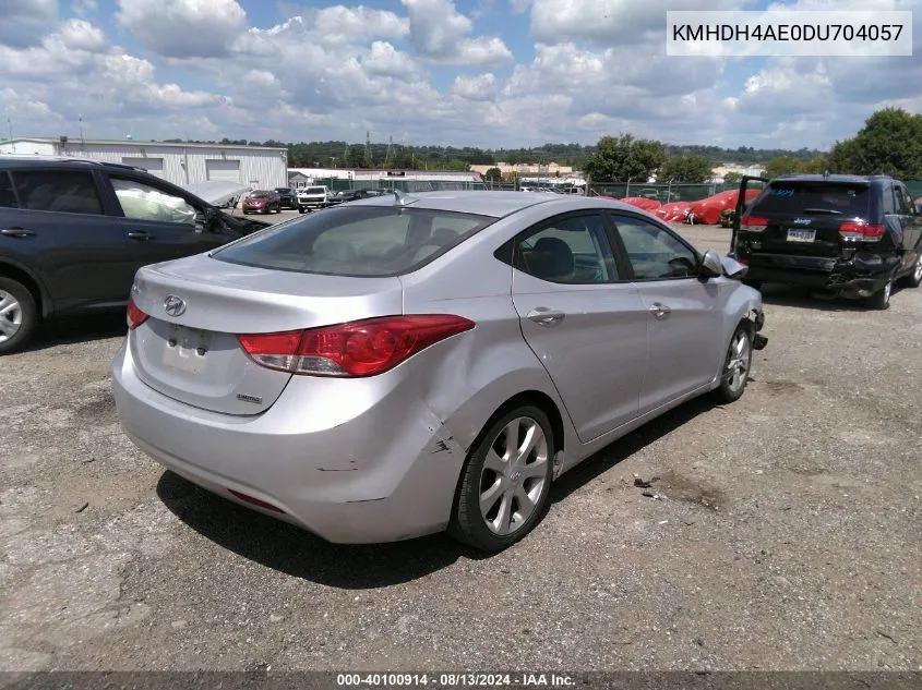 2013 Hyundai Elantra Limited VIN: KMHDH4AE0DU704057 Lot: 40100914