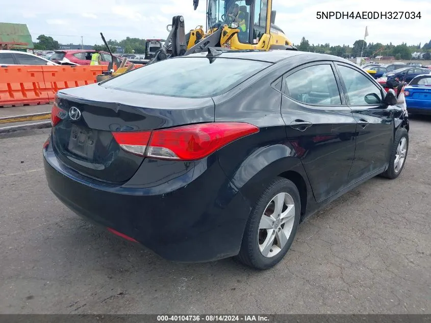 5NPDH4AE0DH327034 2013 Hyundai Elantra Gls