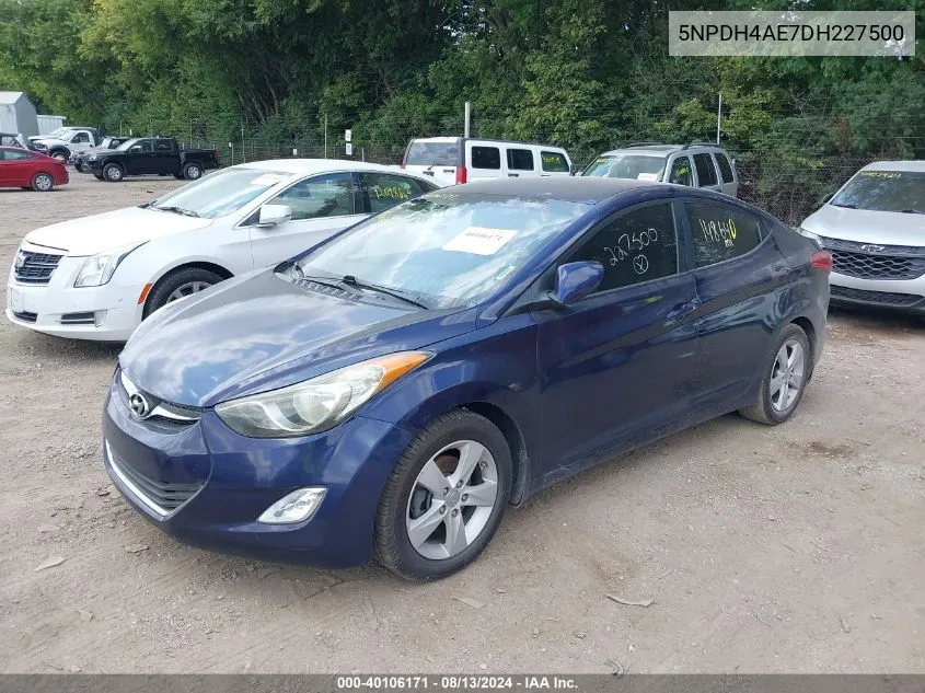 2013 Hyundai Elantra Gls VIN: 5NPDH4AE7DH227500 Lot: 40106171