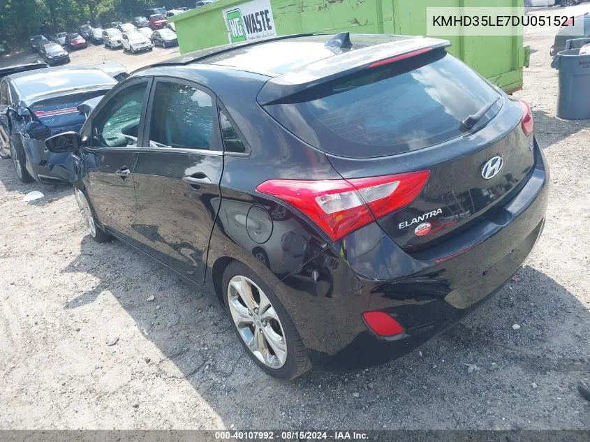 2013 Hyundai Elantra Gt VIN: KMHD35LE7DU051521 Lot: 40107992