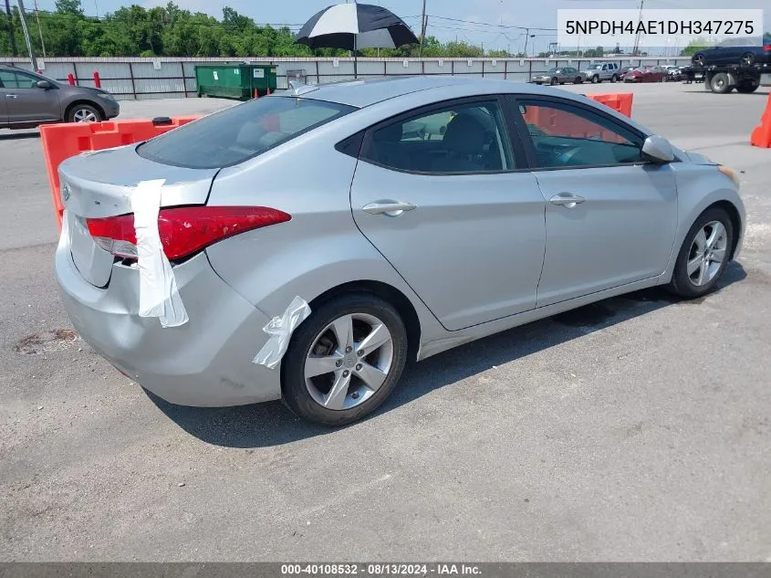 2013 Hyundai Elantra Gls VIN: 5NPDH4AE1DH347275 Lot: 40108532