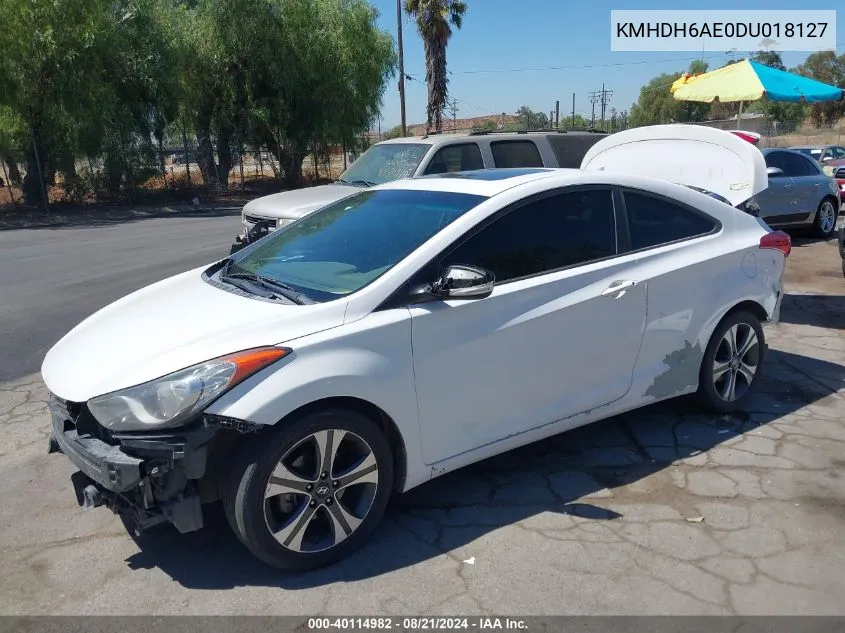 KMHDH6AE0DU018127 2013 Hyundai Elantra Se