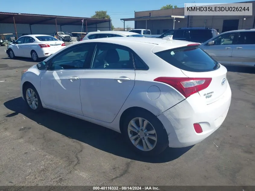 2013 Hyundai Elantra Gt VIN: KMHD35LE3DU026244 Lot: 40116332