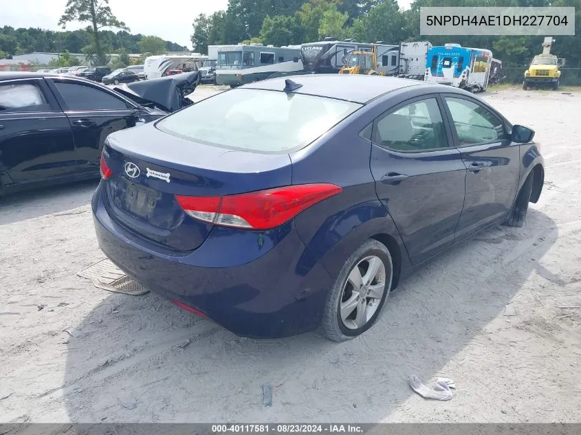 2013 Hyundai Elantra Gls VIN: 5NPDH4AE1DH227704 Lot: 40117581