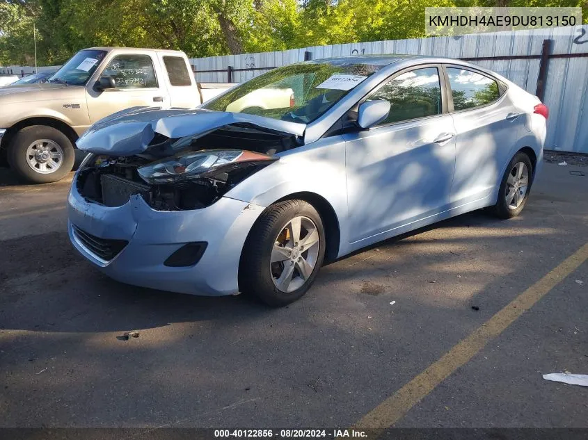 2013 Hyundai Elantra Gls/Limited VIN: KMHDH4AE9DU813150 Lot: 40122856