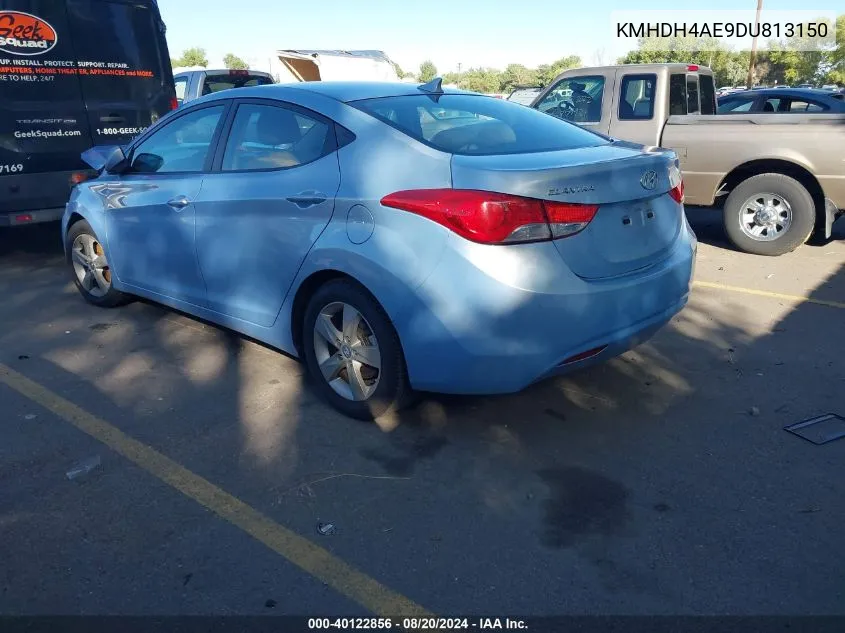 2013 Hyundai Elantra Gls/Limited VIN: KMHDH4AE9DU813150 Lot: 40122856