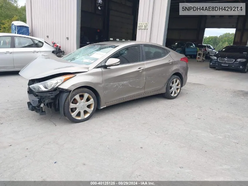 2013 Hyundai Elantra Limited VIN: 5NPDH4AE8DH429214 Lot: 40125125