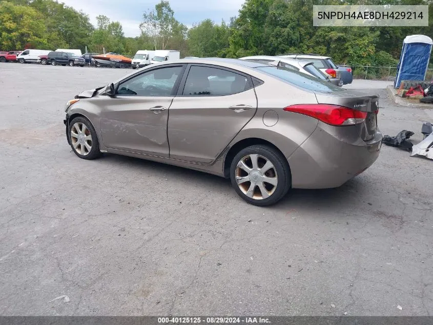 5NPDH4AE8DH429214 2013 Hyundai Elantra Limited