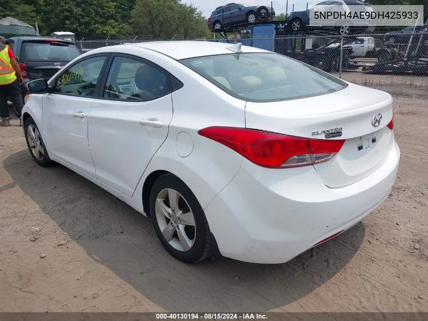 2013 Hyundai Elantra Gls VIN: 5NPDH4AE9DH425933 Lot: 40130194