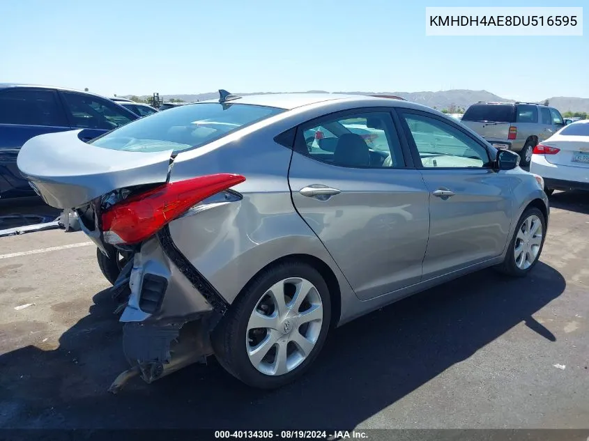 2013 Hyundai Elantra Limited VIN: KMHDH4AE8DU516595 Lot: 40134305