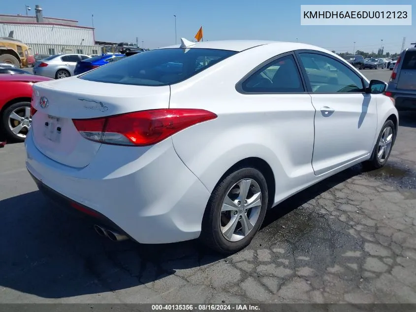 KMHDH6AE6DU012123 2013 Hyundai Elantra Gs