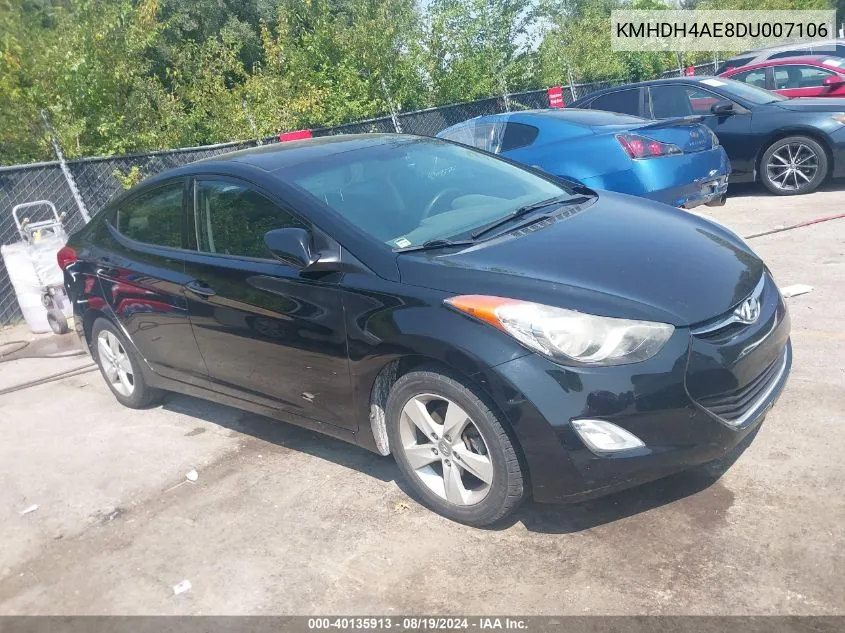 KMHDH4AE8DU007106 2013 Hyundai Elantra Gls