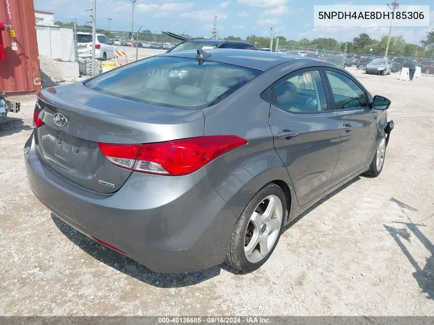 2013 Hyundai Elantra Limited VIN: 5NPDH4AE8DH185306 Lot: 40136685