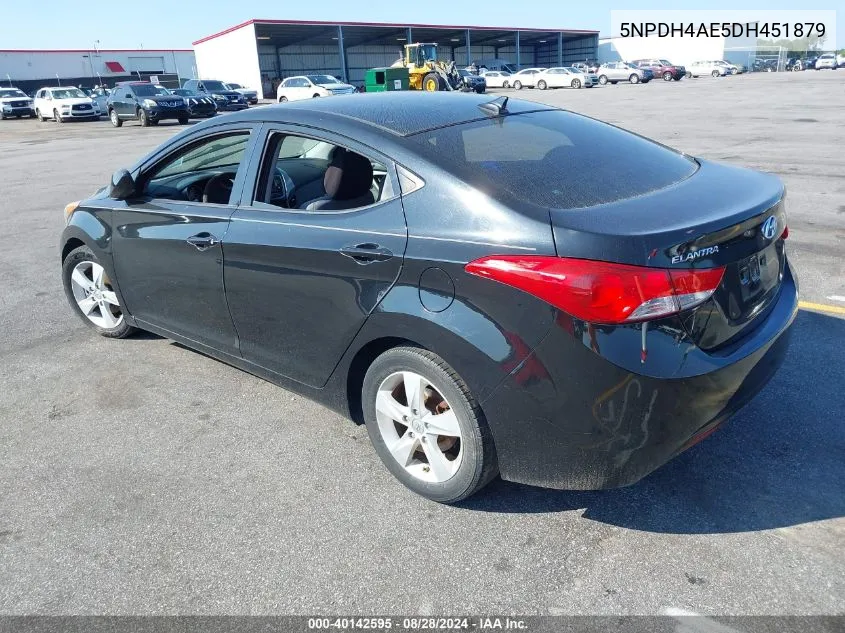 2013 Hyundai Elantra Gls VIN: 5NPDH4AE5DH451879 Lot: 40142595