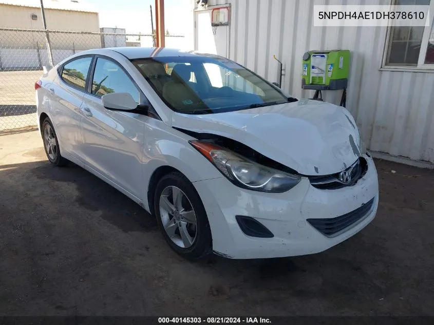 5NPDH4AE1DH378610 2013 Hyundai Elantra Gls/Limited