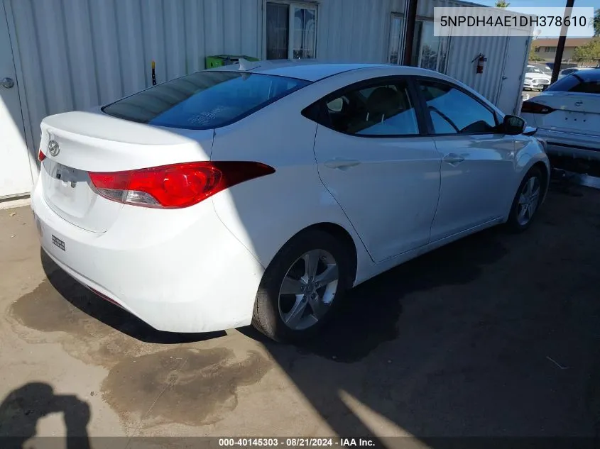 2013 Hyundai Elantra Gls/Limited VIN: 5NPDH4AE1DH378610 Lot: 40145303