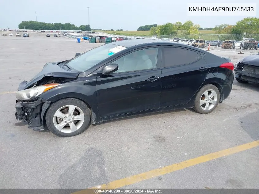 2013 Hyundai Elantra Gls/Limited VIN: KMHDH4AE9DU745433 Lot: 40146290