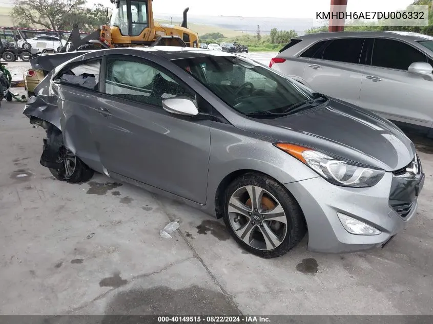 2013 Hyundai Elantra Se VIN: KMHDH6AE7DU006332 Lot: 40149515