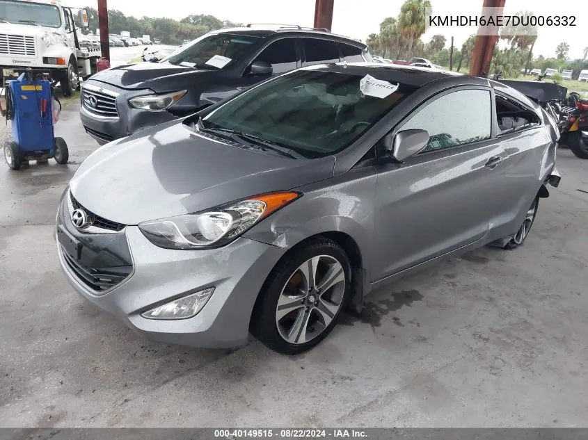 2013 Hyundai Elantra Se VIN: KMHDH6AE7DU006332 Lot: 40149515