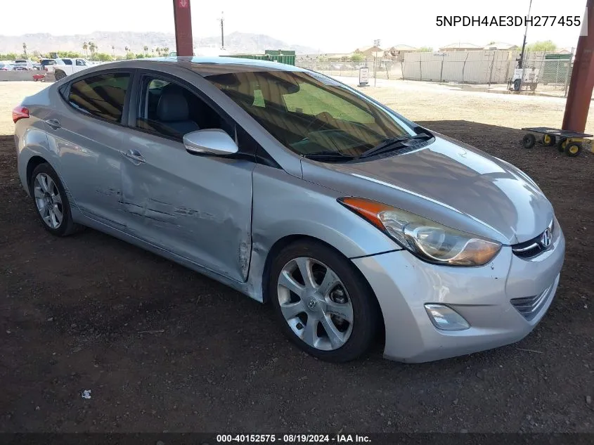 2013 Hyundai Elantra Limited VIN: 5NPDH4AE3DH277455 Lot: 40152575