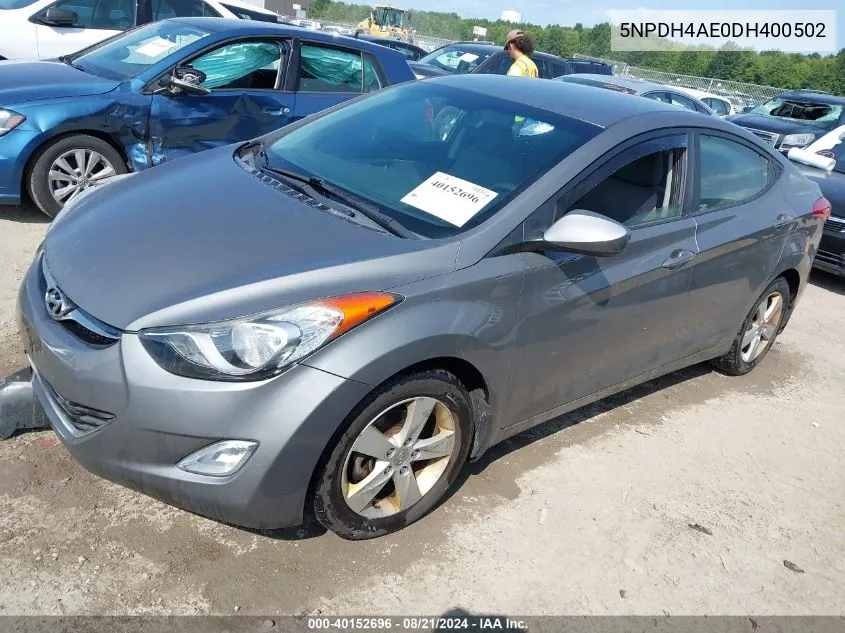 5NPDH4AE0DH400502 2013 Hyundai Elantra Gls