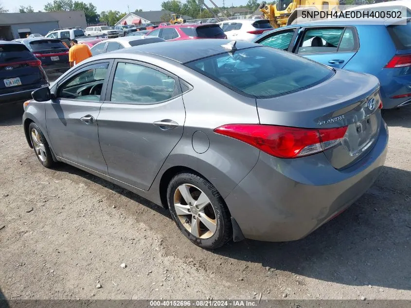 2013 Hyundai Elantra Gls VIN: 5NPDH4AE0DH400502 Lot: 40152696