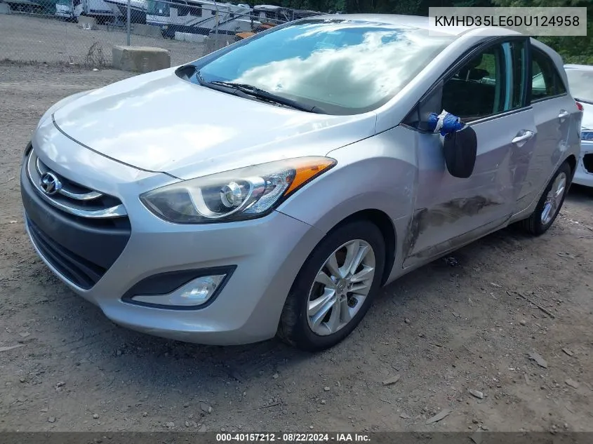 2013 Hyundai Elantra Gt VIN: KMHD35LE6DU124958 Lot: 40157212