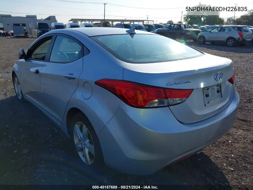 2013 Hyundai Elantra Gls VIN: 5NPDH4AE0DH226835 Lot: 40157688