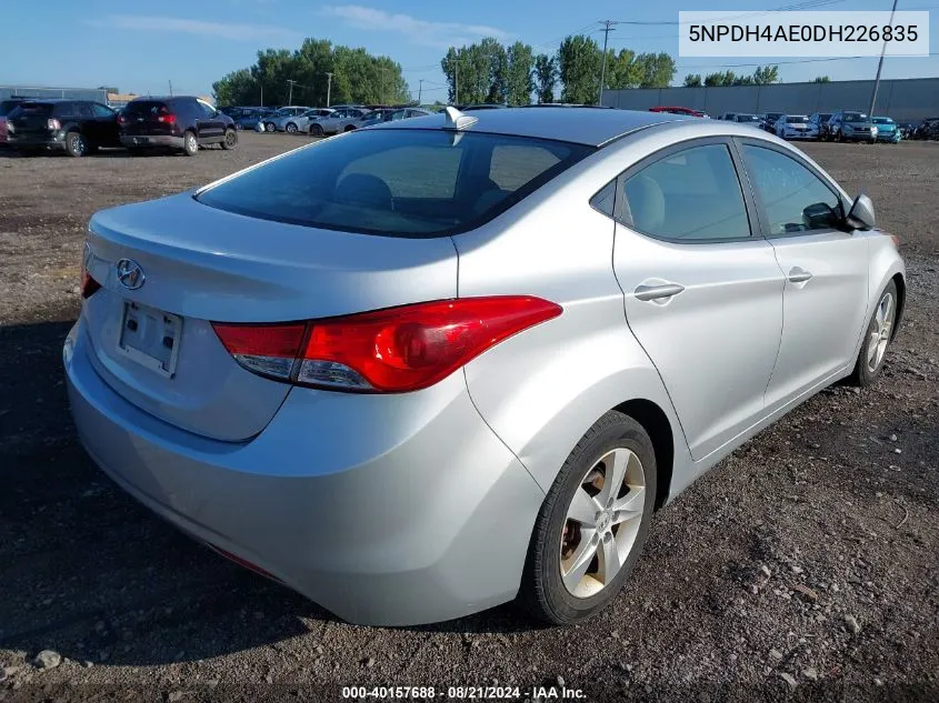 2013 Hyundai Elantra Gls VIN: 5NPDH4AE0DH226835 Lot: 40157688