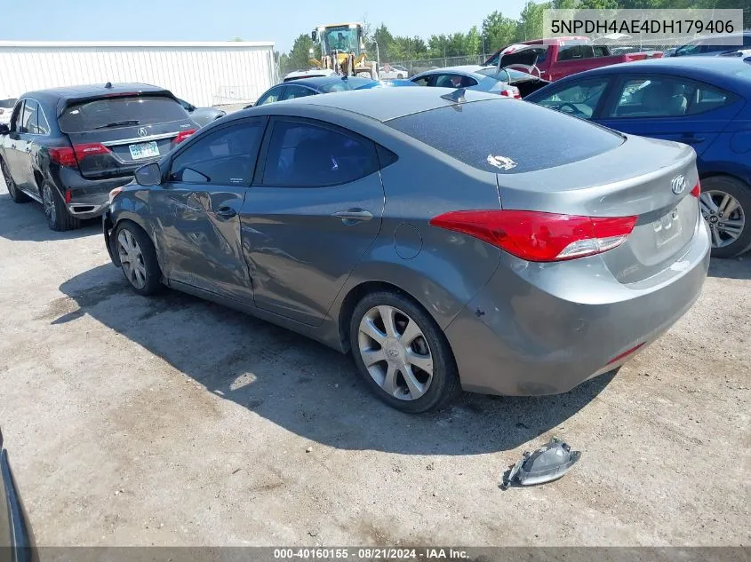 2013 Hyundai Elantra Gls/Limited VIN: 5NPDH4AE4DH179406 Lot: 40160155