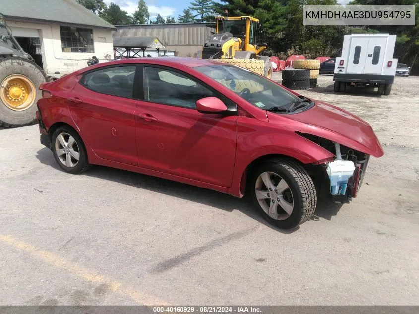 2013 Hyundai Elantra Gls/Limited VIN: KMHDH4AE3DU954795 Lot: 40160929