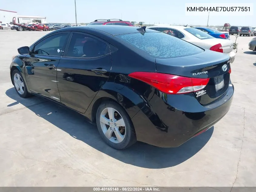 KMHDH4AE7DU577551 2013 Hyundai Elantra Gls