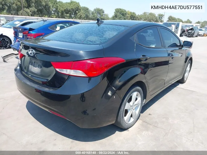 KMHDH4AE7DU577551 2013 Hyundai Elantra Gls