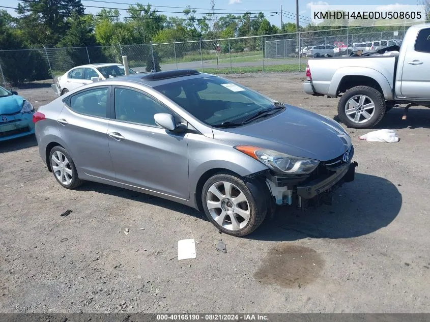 2013 Hyundai Elantra Gls/Limited VIN: KMHDH4AE0DU508605 Lot: 40165190