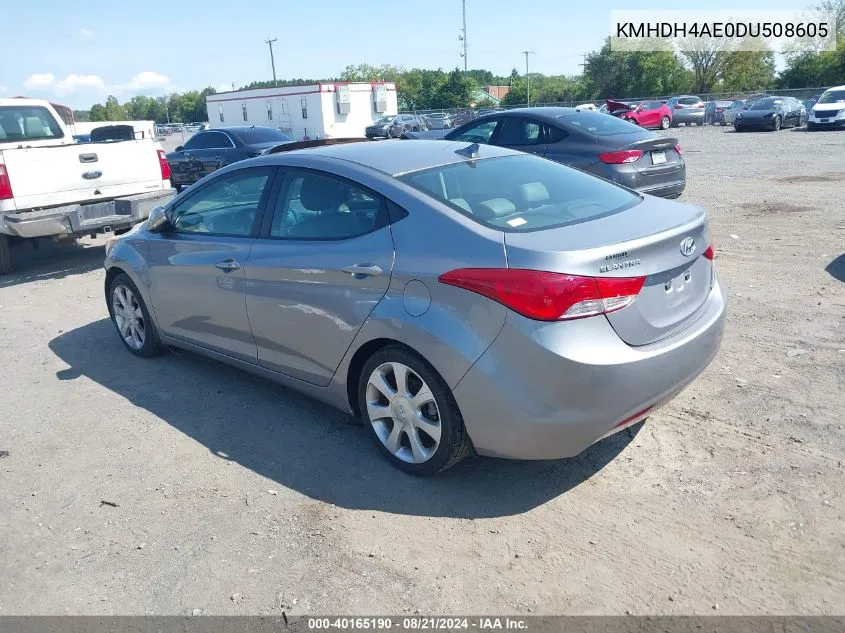 KMHDH4AE0DU508605 2013 Hyundai Elantra Gls/Limited