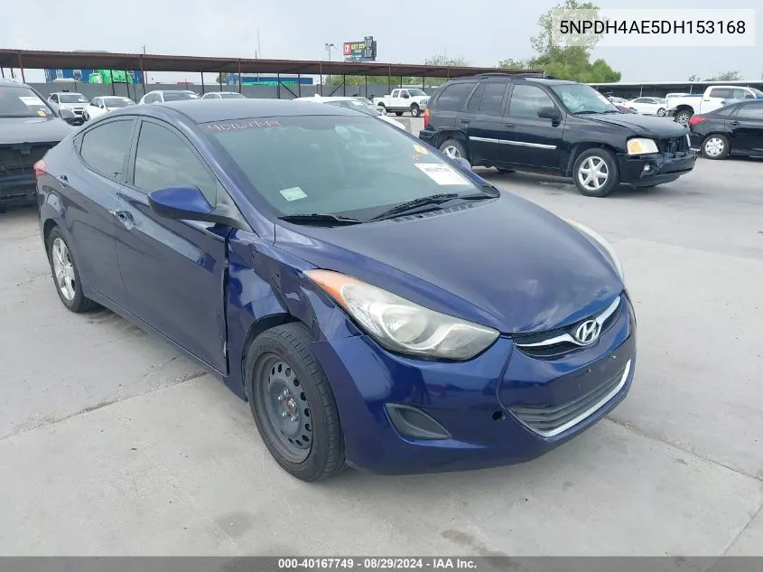 2013 Hyundai Elantra Gls VIN: 5NPDH4AE5DH153168 Lot: 40167749