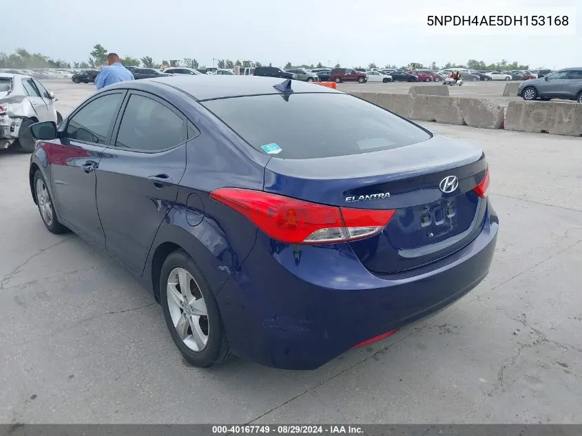 5NPDH4AE5DH153168 2013 Hyundai Elantra Gls