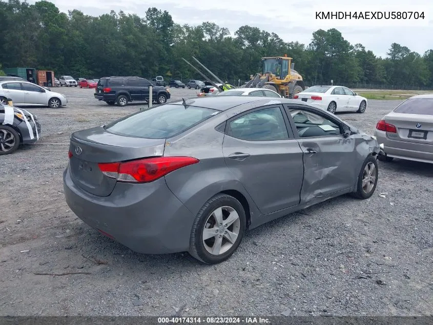 2013 Hyundai Elantra Gls VIN: KMHDH4AEXDU580704 Lot: 40174314